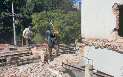 Trabajos de demolición en Guadalajara