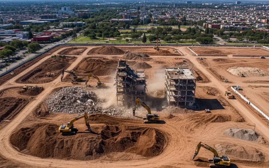 Bases y Terracerías Puebla: Reduzca Tiempos de Obra con Demolición Controlada