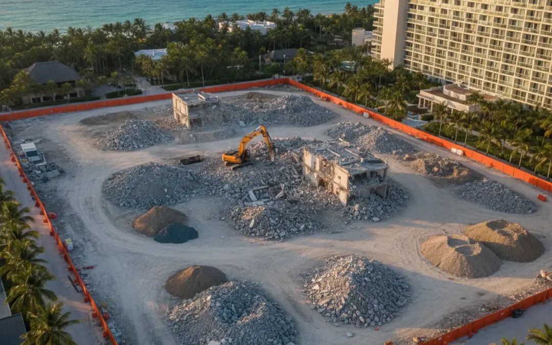 Limpieza en terrenos Cancún (zona hotelera): obra lista